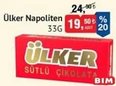 ÜLKER NAPOLİTEN ÇİKOLATA 33 G